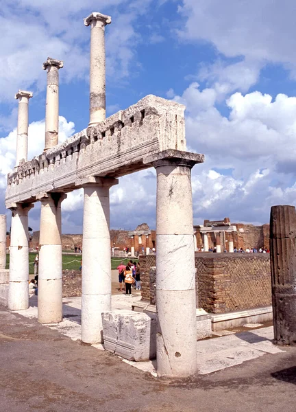 Pompeii Italy Сентября 1996 View Part Forum Buildings Ruined City — стоковое фото