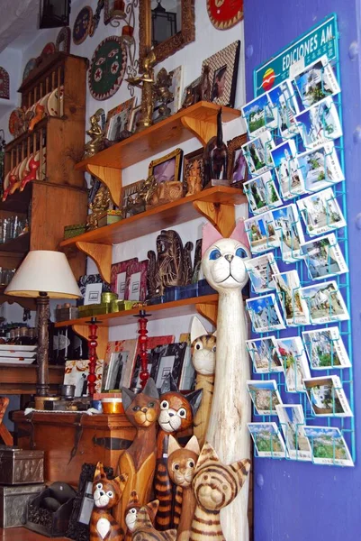 Frigiliana Spanje Maart 2008 Souvenirs Ansichtkaarten Winkel Het Dorpscentrum Van — Stockfoto