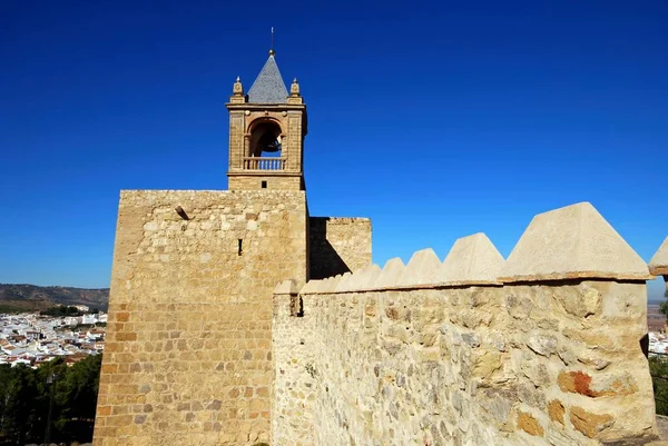 Замок Має Вежу Torre Del Homenaje Зубці Антекера Малага Андалусія — стокове фото