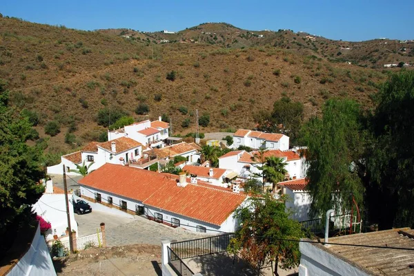 Macharaviaya Spanyolország 2009 Október Emelkedett Kilátás Falusi Háztetőkre Macharaviaya Spanyolország — Stock Fotó