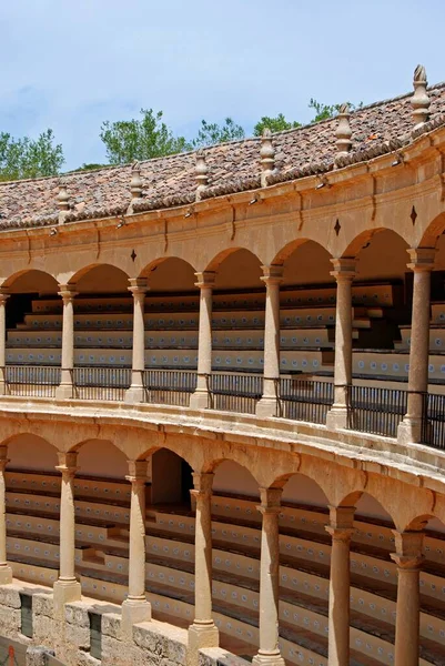 View Some Seating Famous Bullring Built 1785 Oldest Spain Ronda — Stock Photo, Image