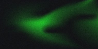 Koyu kumlu siyah arkaplan, parlayan yeşil soyut şekil, gürültü dokusu web pankartı tasarımı ile fütüristik dinamik poster arkaplanı