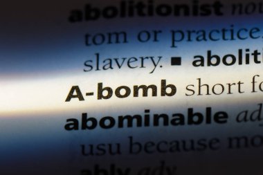 Atom bombası Word'de bir sözlük. Atom bombası kavramı.