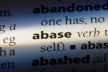 bir sözlüğü'ndeki sözcüğü abase. kavram abase.