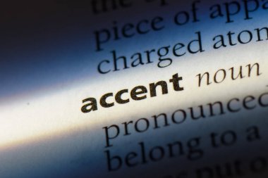 aksan Word'de bir sözlük. aksan kavramı.