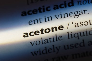 aseton Word'de bir sözlük. aseton kavramı.