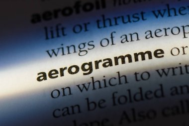 Aerogramme sözcük sözlüğe. Aerogramme kavramı.