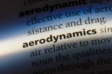 aerodinamik Word'de bir sözlük. aerodinamik kavramı.