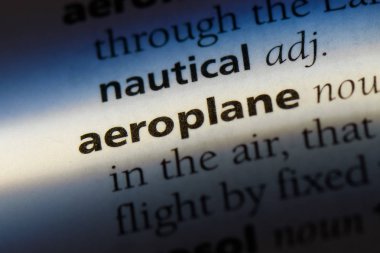 bir sözlüğü'ndeki tayyare sözcüğü. Uçak kavramı.