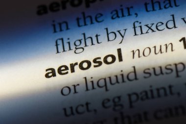 Aerosol Word'de bir sözlük. Aerosol kavramı.