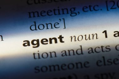 Ajan Word'de bir sözlük. Ajan kavramı.