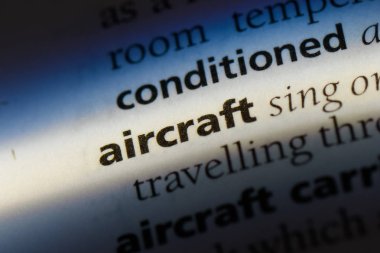 Uçak Word'de bir sözlük. Uçak kavramı.