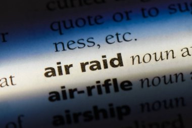 Hava saldırısı Word'de bir sözlük. Hava saldırısı kavramı.