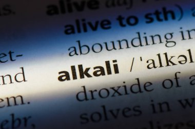 alkali Word'de bir sözlük. alkali kavramı.