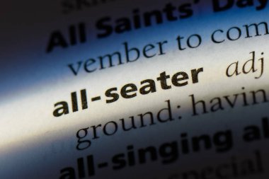 bir sözlüğü'ndeki tüm koltuklu sözcüğü. Tüm koltuklu kavramı.