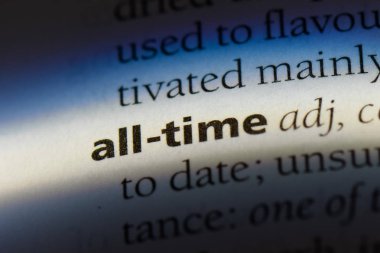 Tüm zamanların tek kelimeyle bir sözlük. Tüm zamanların kavramı.