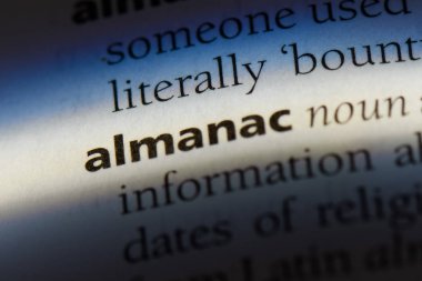 Almanak'ı bir sözlük tek kelimeyle. Almanak kavramı.