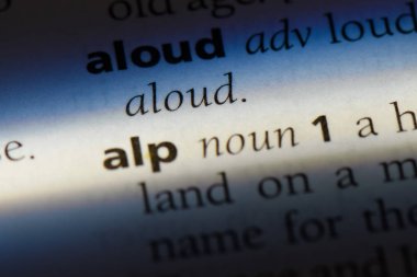 alp Word'de bir sözlük. alp kavramı.