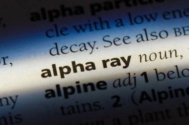 Alpha ray sözcük sözlüğe. Alpha ray kavramı.