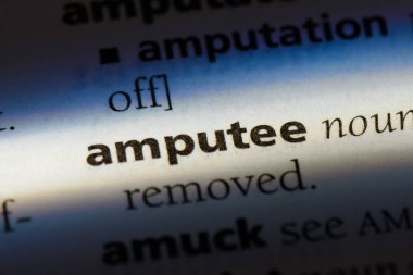 Amputee Word'de bir sözlük. Amputee kavramı.