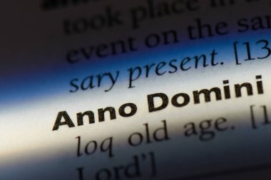 sözlükte anno domini kelime. anno domini kavramı.