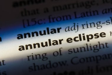 Annuler tutulması Word'de bir sözlük. Annuler tutulması kavramı.