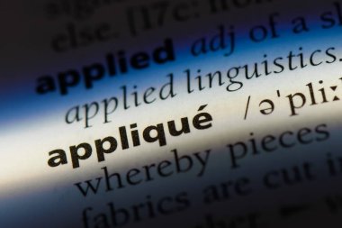 aplike Word'de bir sözlük. aplike kavramı.