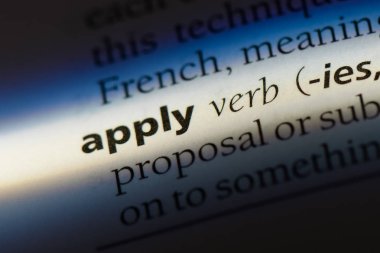 Sözlüğe sözcük uygulayın. kavramı Uygula.