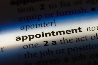 randevu Word'de bir sözlük. randevu kavramı.