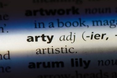 Sanat konusunda hava atan tek kelimeyle bir sözlük. Sanat konusunda hava atan kavramı.