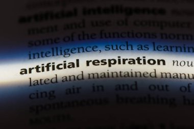 bir sözlüğü'ndeki yapay solunum sözcüğü. yapay solunum kavramı.