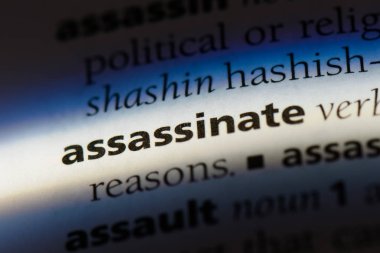 bir sözlüğü'ndeki sözcüğü suikast. kavram suikast.