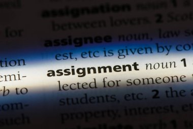 atama Word'de bir sözlük. atama kavramı.