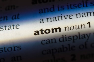 Atom Word'de bir sözlük. Atom kavramı.