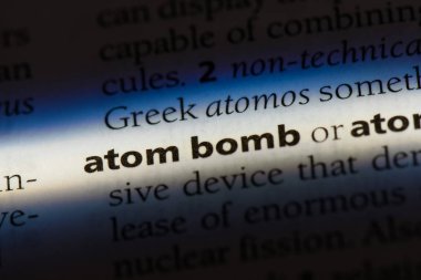 Atom bombası Word'de bir sözlük. Atom bombası kavramı.