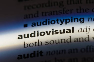 görsel-işitsel tek kelimeyle bir sözlük. görsel-işitsel kavramı.