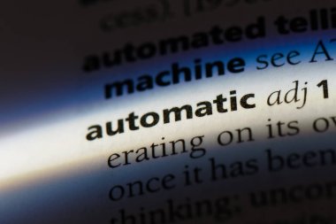 Otomatik sözcük sözlüğe. Otomatik kavramı.