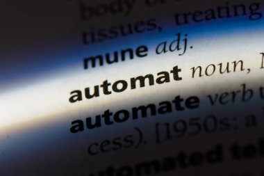 Otomat Word'de bir sözlük. Otomat kavramı.