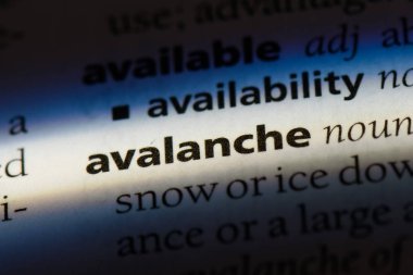 bir sözlüğü'ndeki çığ sözcüğü. çığ kavramı.