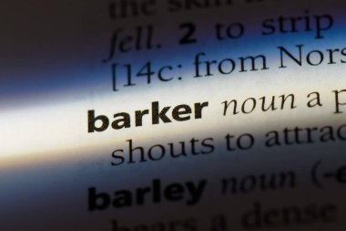 Barker Word'de bir sözlük. Barker kavramı.