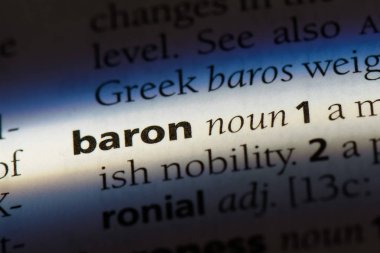 Baron Word'de bir sözlük. Baron kavramı.