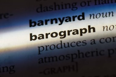 Barograph sözcük sözlüğe. Barograph kavramı.