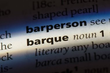 Barque sözcük sözlüğe. Barque kavramı.