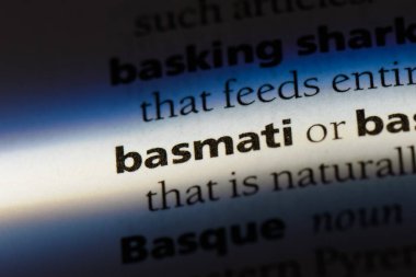 Basmati Word'de bir sözlük. Basmati kavramı.