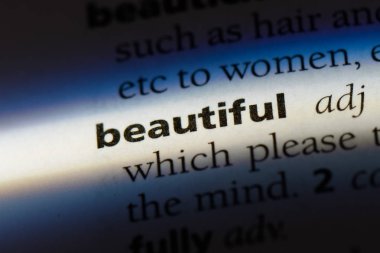 güzel tek kelimeyle bir sözlük. güzel kavramı.