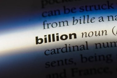 bir sözlüğü'ndeki milyar sözcüğü. milyar kavramı.
