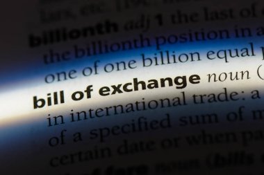 Kambiyo senedi Word'de bir sözlük. Kambiyo senedi kavramı.