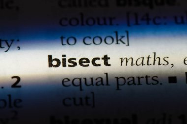 bir sözlüğü'ndeki sözcüğü bisect. kavram bisect.