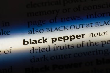 karabiber Word'de bir sözlük. karabiber kavramı.