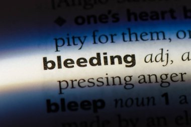 bir sözlüğü'ndeki sözcüğü kanama. kanama kavramı.